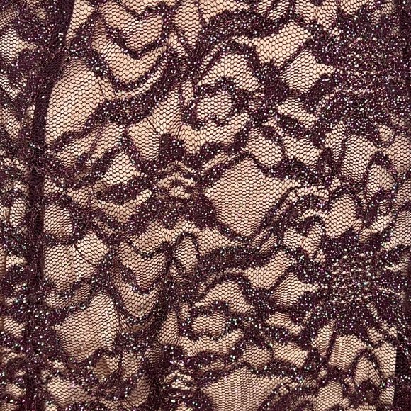 Emerald Sundae Plum Sequin Mini Dress Fit Flare Sleeveless Juniors size Small - Picture 5 of 12